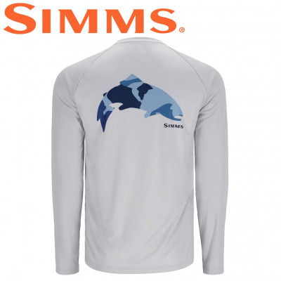 Реглан с рисунком Simms Tech Tee - Artist Series Trout/Sterling