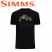  Футболка с коротким рукавом Simms Trout Regiment Camo Fill T-Shirt Black