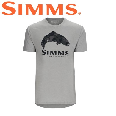 Футболка Simms Trout Regiment Camo Fill T-Shirt Cinder Heather Футболка Simms Trout Regiment Camo Fill T-Shirt Cinder Heather