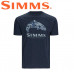  Футболка с коротким рукавом Simms Trout Regiment Camo Fill T-Shirt Navy Heather