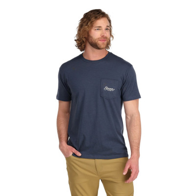  Футболка с коротким рукавом Simms Two Tone Pocket Tee Navy Heather