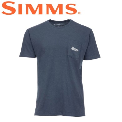 Футболка Simms Two Tone Pocket Tee Navy Heather Футболка Simms Two Tone Pocket Tee Navy Heather