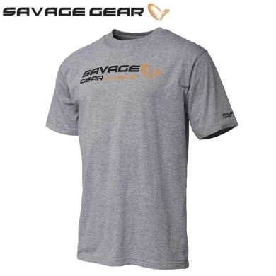 Футболка Savage Gear Signature Logo T-Shirt Grey Melange