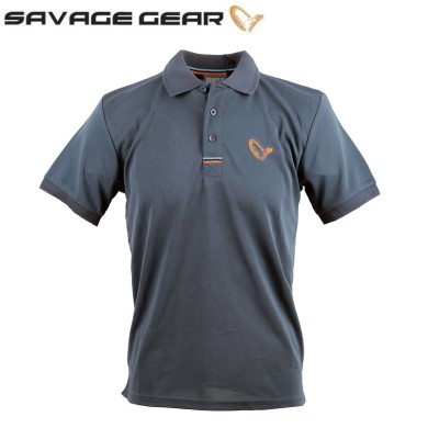 Футболка Savage Gear Simply Savage 3-Stripes Polo Shirt Футболка Savage Gear Simply Savage 3-Stripes Polo Shirt
