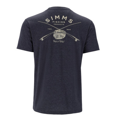  Футболка с коротким рукавом Simms Classic Tackle T-Shirt Navy Heather