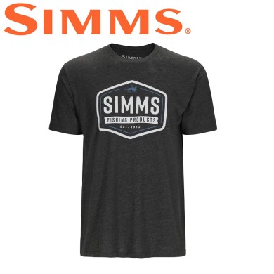 Футболка Simms Fly Patch T-Shirt Charcoal Heather Футболка Simms Fly Patch T-Shirt Charcoal Heather