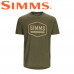  Футболка с коротким рукавом Simms Fly Patch T-Shirt Military Heather