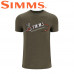  Футболка с коротким рукавом Simms Hook & Loop T-Shirt Military Heather