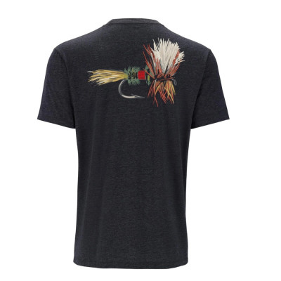  Футболка с коротким рукавом Simms Let It Fly T-Shirt Charcoal Heather
