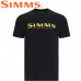  Футболка с коротким рукавом Simms Logo T-Shirt Black Neon