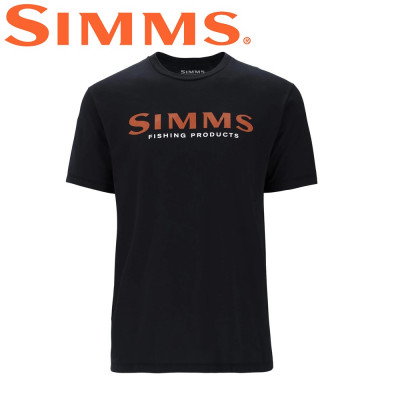  Футболка с коротким рукавом Simms Logo T-Shirt Jet Black