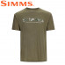  Футболка с коротким рукавом Simms Logo T-shirt RC Dark Clover/Military Heather