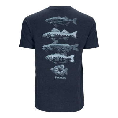  Футболка с коротким рукавом Simms Species T-Shirt Navy Heather