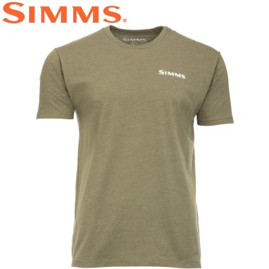Футболка Simms Trout On My Mind T-Shirt Military Heather Футболка Simms Trout On My Mind T-Shirt Military Heather
