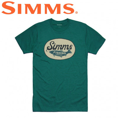  Футболка с коротким рукавом Simms Trout Wander T-Shirt Dark Teal Heather