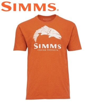 Футболка Simms Wood Trout Fill T-Shirt Adobe Heather Футболка Simms Wood Trout Fill T-Shirt Adobe Heather