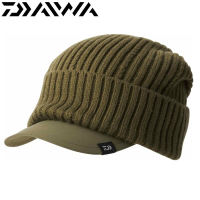 Шапка-кепка Daiwa Knit Cap With Brim Olive