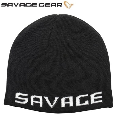 Шапка Savage Gear Logo Beanie One Size Black/White Шапка Savage Gear Logo Beanie One Size Black/White