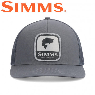 Бейсболка Simms Double Haul Icon Trucker Bass Gunmetal