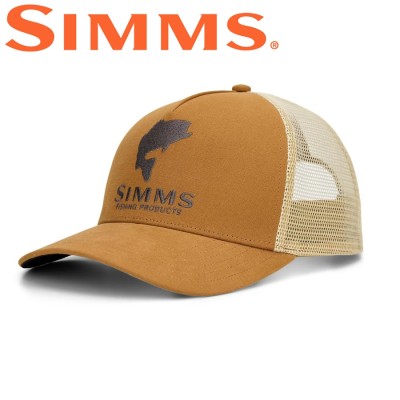 Бейсболка Simms Double Haul Trucker Sepia