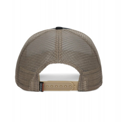 Бейсболка Simms Double Haul Trucker Stone Black