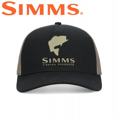 Бейсболка Simms Double Haul Trucker Stone Black