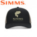 Бейсболка Simms Double Haul Trucker Stone Black