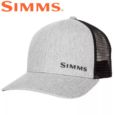 Бейсболка Simms ID Trucker Heather Grey