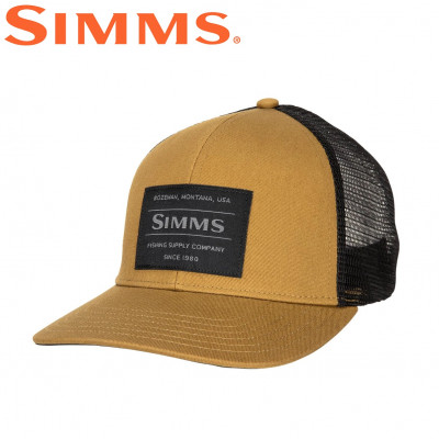 Бейсболка Simms Original Patch Trucker Dark Bronze