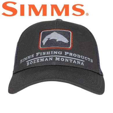 Кепка Simms Small Fit Trout Icon Trucker Carbon