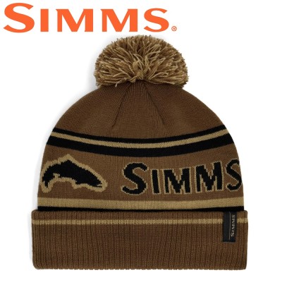 Акриловая шапка Simms Tip-Up Pom Beanie Jasper