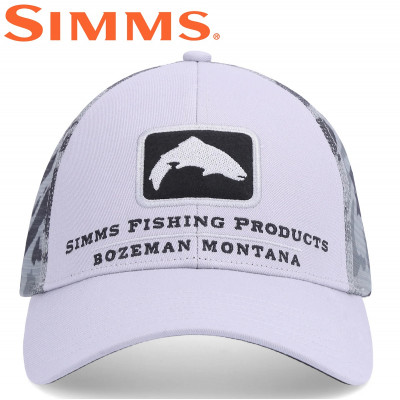 Бейсболка Simms Trout Icon Trucker Ghost Camo Steel