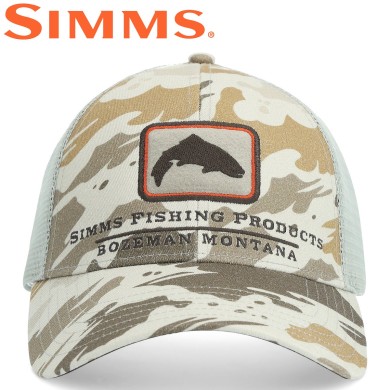 Кепка Simms Trout Icon Trucker Ghost Camo Stone