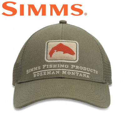 Бейсболка Simms Trout Icon Trucker Riffle Green