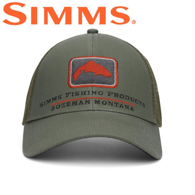 Бейсболка Simms Trout Icon Trucker Smokey Olive