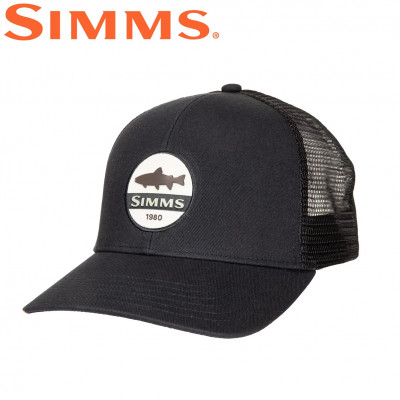 Бейсболка Simms Trout Patch Trucker Black