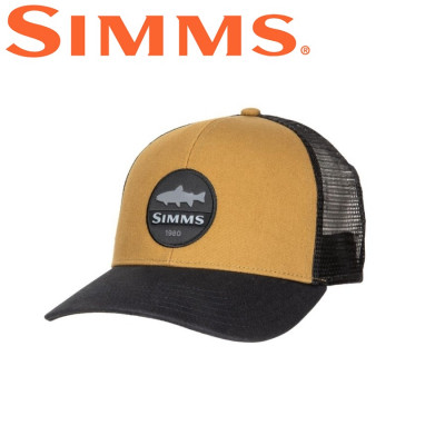 Бейсболка Simms Trout Patch Trucker Dark Bronze