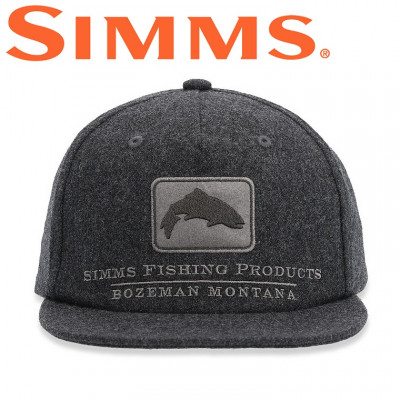 Бейсболка Simms Wool Trout Icon Cap Graphite