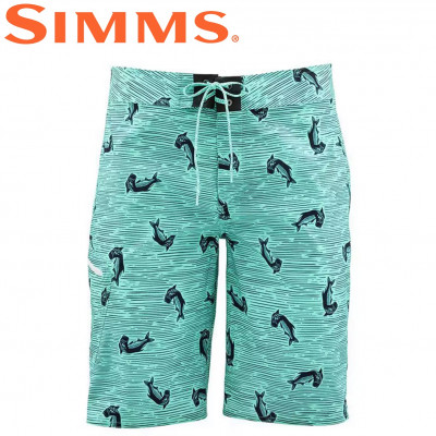 Летние шорты Simms Tumunu Board Short Print Tarpon Time Aruba