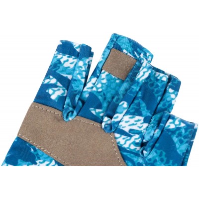 Перчатки спиннинговые Favorite Solar Fishing Gloves 5 Cut White/Blue