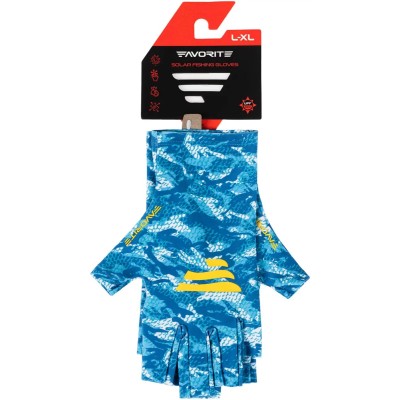 Перчатки спиннинговые Favorite Solar Fishing Gloves 5 Cut White/Blue