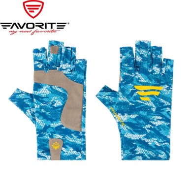 Перчатки Favorite Solar Fishing Gloves 5 Cut White/Blue Перчатки Favorite Solar Fishing Gloves 5 Cut White/Blue