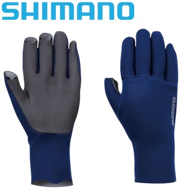 Перчатки Shimano Chloroprene EXS 3 Cut Gloves синие Перчатки Shimano Chloroprene EXS 3 Cut Gloves синие