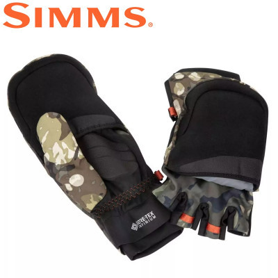 Перчатки-варежки Simms Gore Infinium Foldover Mitt Riparian Camo