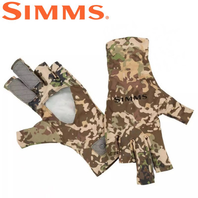 Перчатки спиннинговые Simms SolarFlex Sunglove River Camo