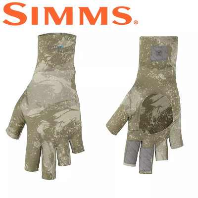 Перчатки спиннинговые Simms Solarflex SunGlove Back Eddy Stone