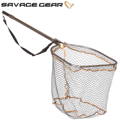 Подсак Savage Gear Full Frame Rubber mesh Landing Net размер L длина 95-150см Подсак Savage Gear Full Frame Rubber mesh Landing Net размер L длина 95-150см