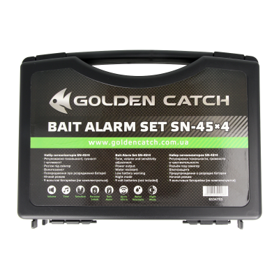 Набор электронных сигнализаторов с пейджером Golden Catch Bite Alarm Set SN45 4+1