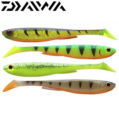 Набор силиконовых приманок Daiwa Prorex Slim Shady Flash Set длина 135мм вес 13,5гр #Color Mix 2