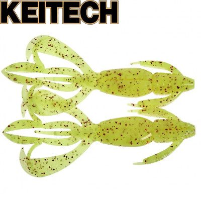 Силиконовая приманка Keitech Crazy Flapper 4.4" длина 110мм цвет #01 Chartreuse Red Flake